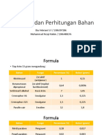 Formulasi Dan Perhitungan Bahan