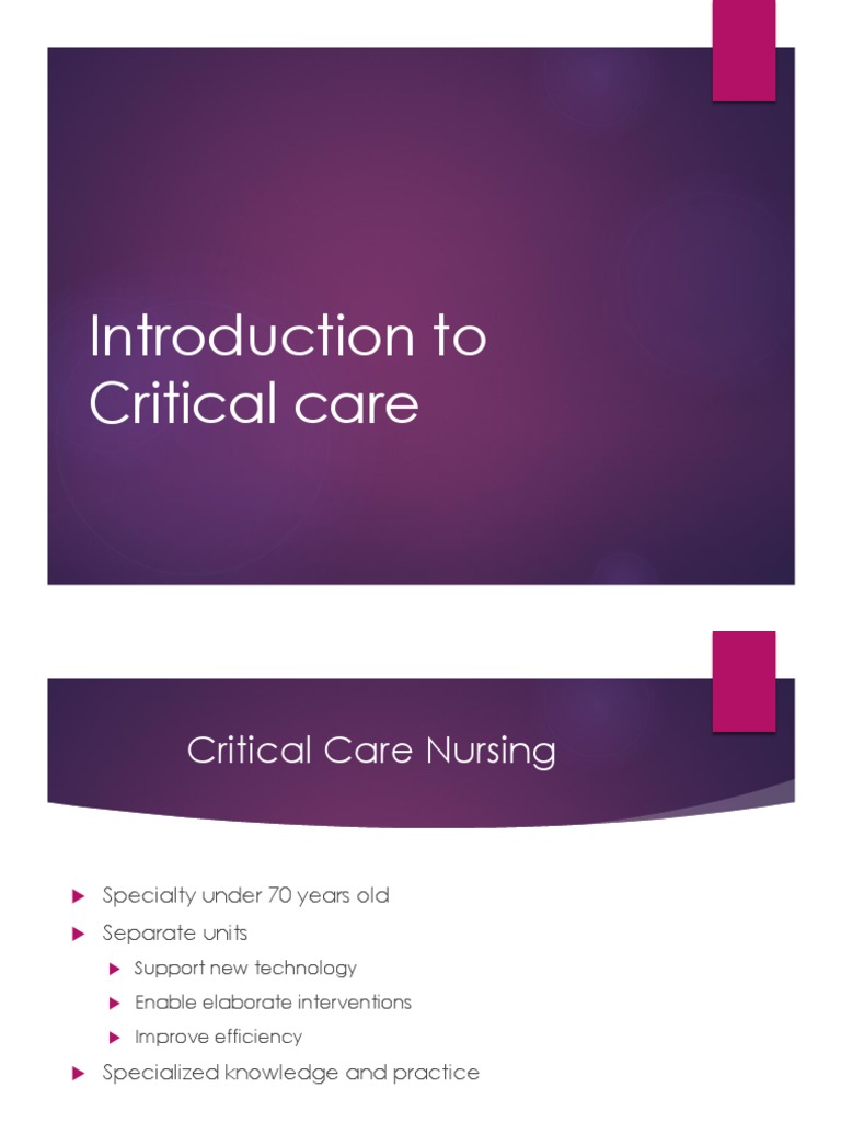 Introduction to Critical Care Nursing | PDF | Intensive Care Medicine ...