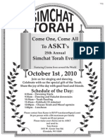 Simchat Torah Invitation 2010C
