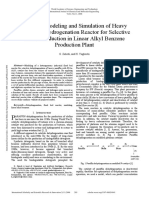 Dynamic Modeling and Simulation of Heavy Paraffin Dehydrogenation Reactor for Selective Olefin Production in Linear Alkyl Benzene Production Plant