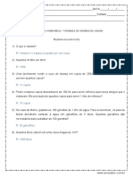 Exercícios de Matemática sobre Unidades de Medida de Volume