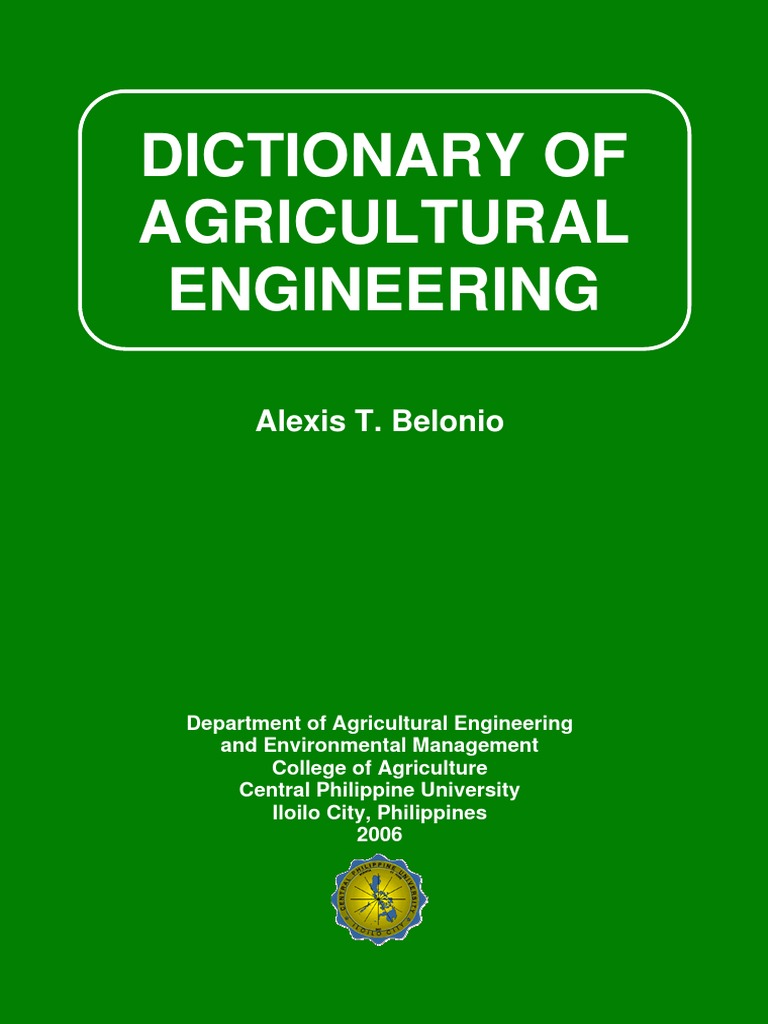 Dictionary of Agricultural Engineering 2006 Edition Soil Electric Current