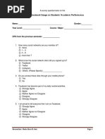 Survey Questionnaire - Rosey Thesis