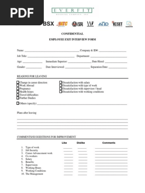 Exit Interview Form