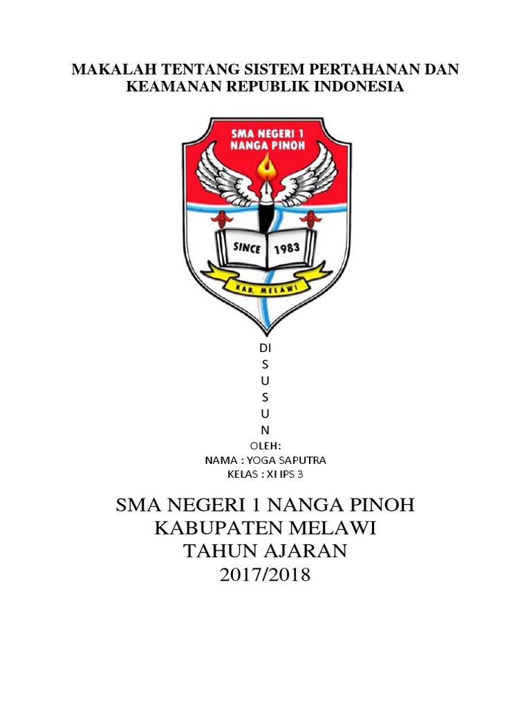Makalah Sistem Pertahanan Dan Keamanan Negara Republik