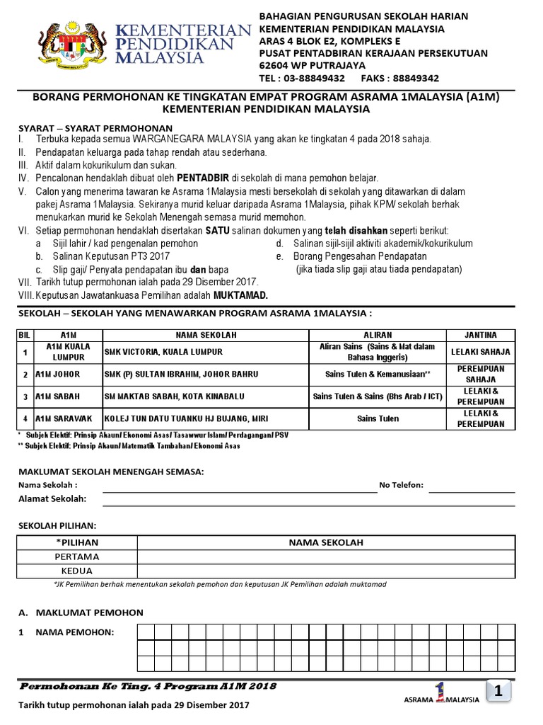 Borang Permohonan T4 A1m 2018 Pdf