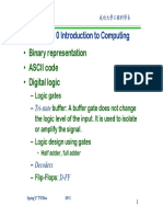 Chapter 0 Introduction To Computing: - Binary Representation - ASCII Code - Digital Logic