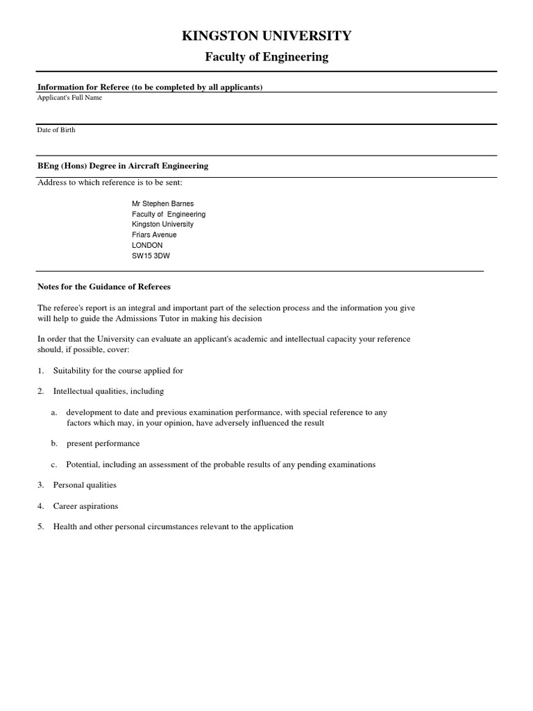 Kingston University Referee Guidelines | PDF