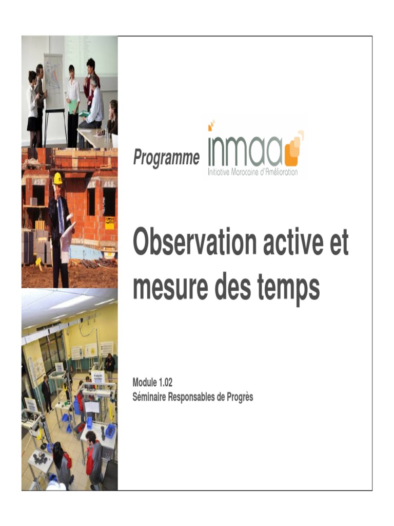 Observation Active et Mesure des Temps | PDF | Valeur ajoutée ...