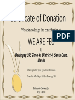 FEU Certificate