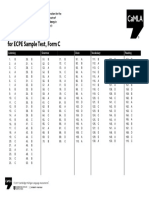 ECPE Sample C Answer Key