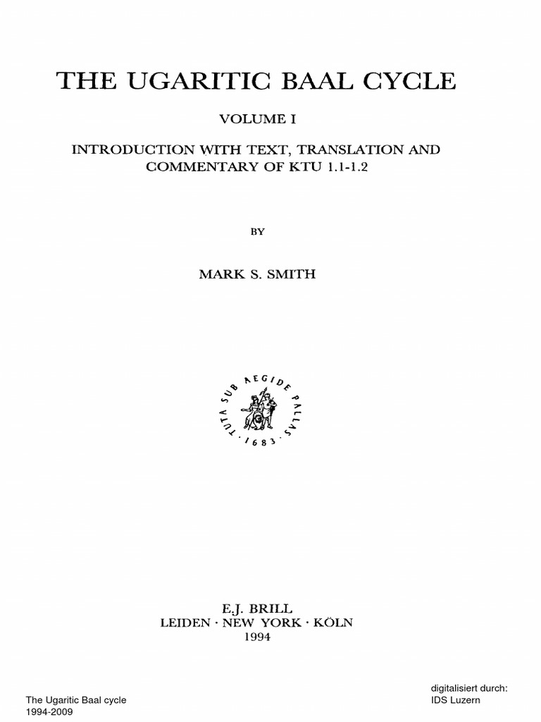Baal 13 Cycle PDF Translations Exegesis