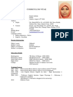 Curriculum Vitae: Personal Information