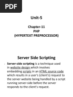 Unit-5: Chapter-11 PHP (Hypertext Preprocessor)