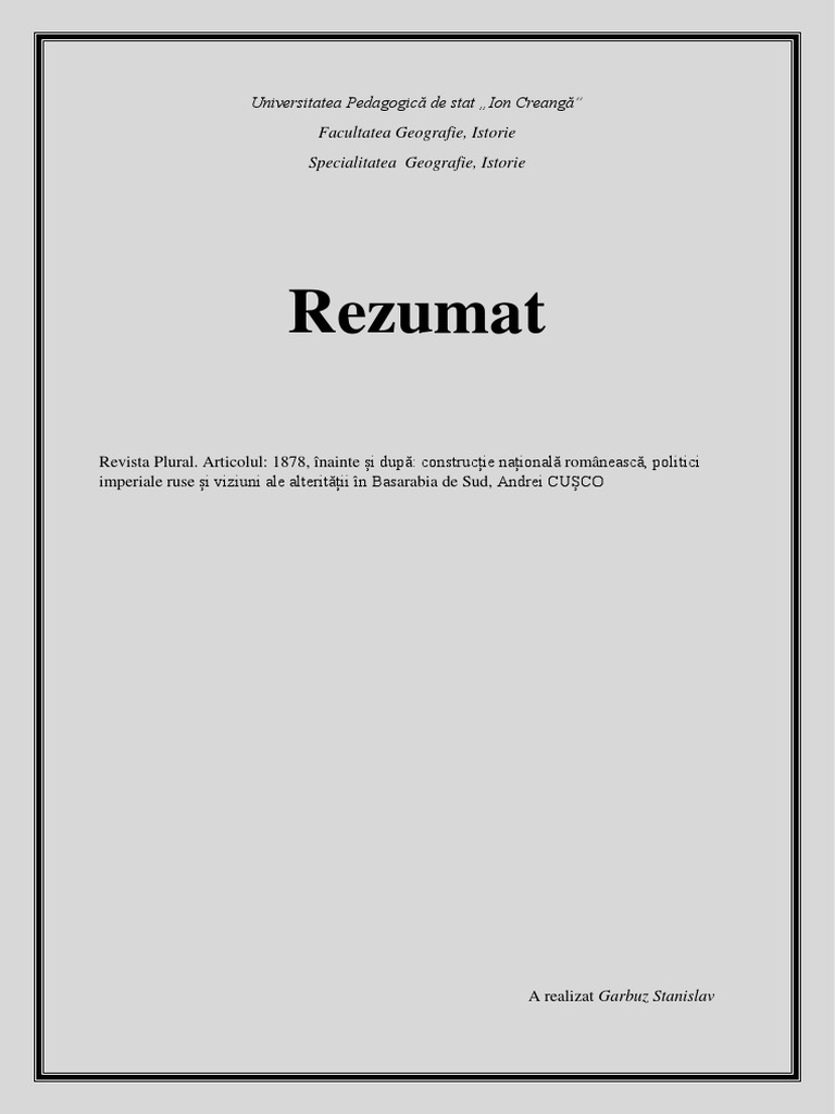 Rezumat Puiul Rezumat | PDF