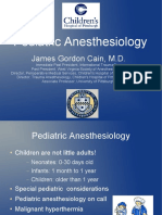 Pediatric Anesthesiology: James Gordon Cain, M.D