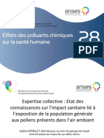 État Des Connaissances Sur L'impact Sanitaire Lié À L'exposition de La Population Générale Aux Pollens Présents Dans L'air Ambiant