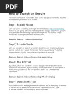 How To Conduct An Advanced Google Search