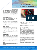 Pigment Dispersions For Urethane Applications: Typical Applications Include: Available Packaging