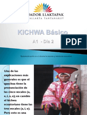 Dia 2 Kichwa Basico A1 Asamblea Cultura De Las Americas