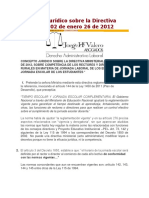 Concepto Jurídico Sobre La Directiva Ministerial 02 de Enero 26 de 2012