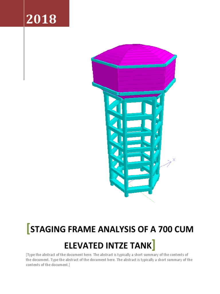Staging Frame Analysis of Intze Tank | PDF