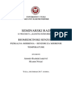 Biomedicinski Senzori Fizikalna Mjerenja - Senzori Za Mjerenje Temperature,,, Ahmed Bajrektarević I Mahir Nukić