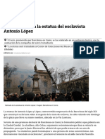 Barcelona retira la estatua del esclavista Antonio López