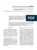 Educação escolar indígena e Territórios Etnoeducacionais