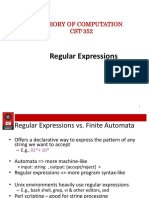 Regular Expressions: Theory of Computation CST-352