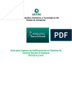 Guia para Captura de Calificaciones en E-Kampus (Electrónica)