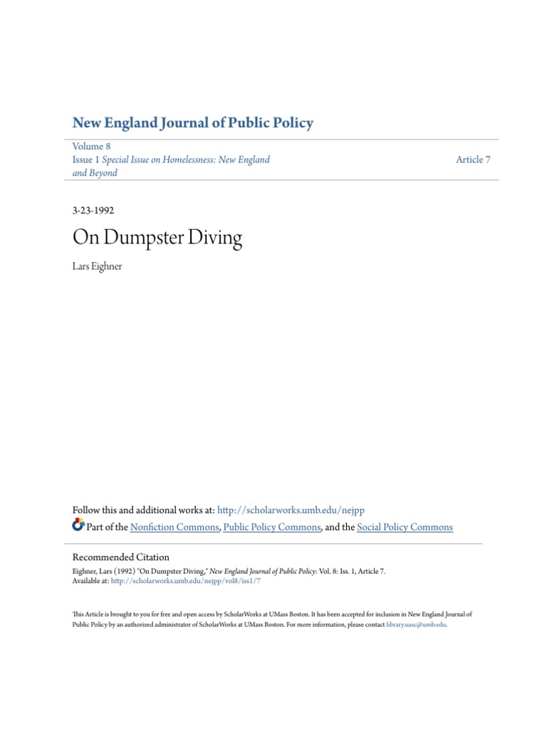 On Dumpster Diving PDF Drink Canning