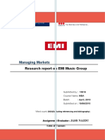 Managing Markets: Research Report On EMI Music Group