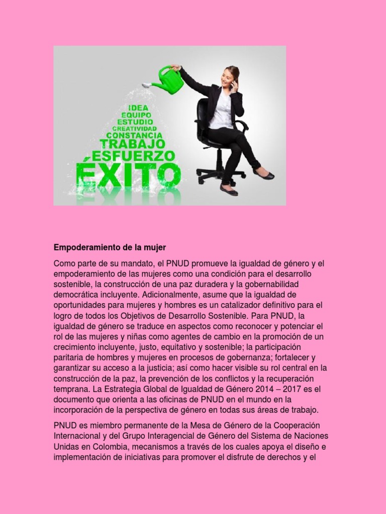 Empoderamiento de La Mujeres | PDF | Empoderamiento | Mujer