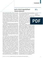 POS screening consensus for critical congenital heart defects