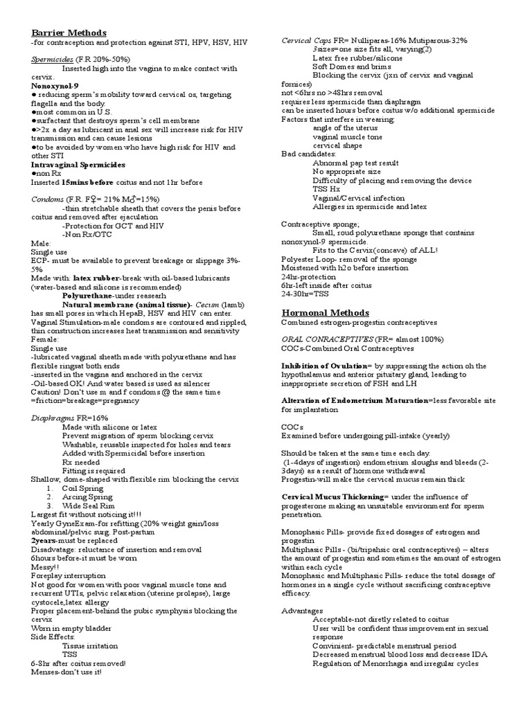 Contraception | PDF | Combined Oral Contraceptive Pill | Birth Control