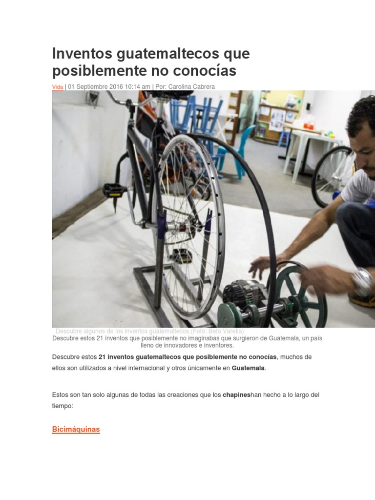 21 Inventos Guatemaltecos Sorprendentes | PDF | Guatemala | Comida y bebida