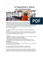 El Plan de Seguridad y Salud en Obras de Construcción