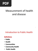 Epid Chapt 1 Measurement of Health and Disease