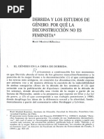 DERRIDA Y LOS ESTUDIOS DE GÉNERO. POR QUÉ LA DECONSTRUCCIÓN NO ES FEMINISTA