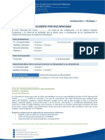 Solicitud de Descuento Por Discapacidad