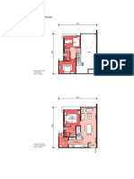 Typical Loft Layout: Upper Floor Plan 2 Bedrooms Area: 27 SQM