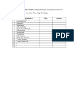 Daftar Nama Anggota Bem Dan Dema FSF 2016-2017