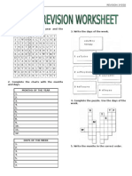Revision Worksheet 1ESO