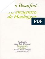 Beaufret Jean - Al Encuentro de Heidegger PDF