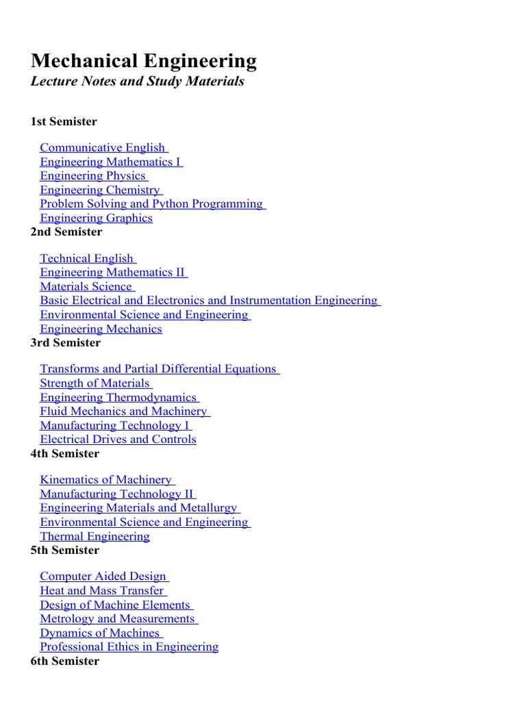 Anna University Mechanical Engineering Syllabus | PDF | Laser ...