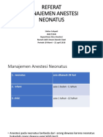 Manajemen Anestesi Neonatus