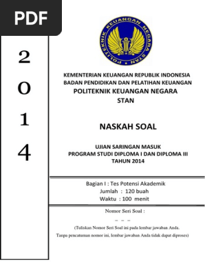 Soal Dan Pembahasan Tpa Tbi Pkn Stan 2014