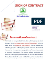 U TERMINATION OF CONTRACT