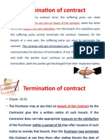 U TERMINATION OF CONTRACT